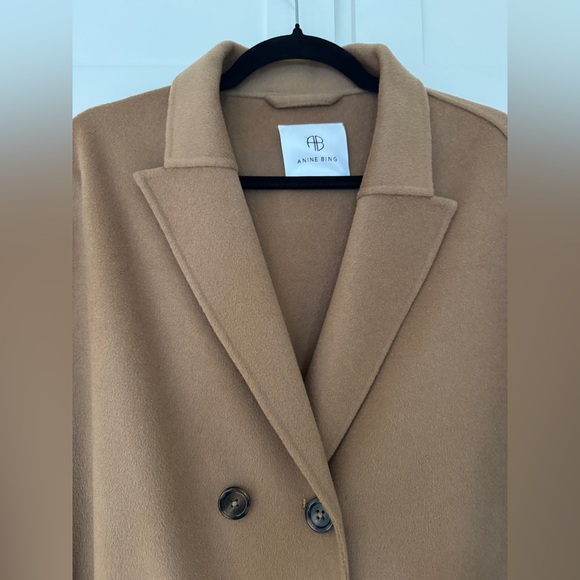 Anine Bing Dylan Coat Camel Cashmere Blend XS - Picture 13 of 17